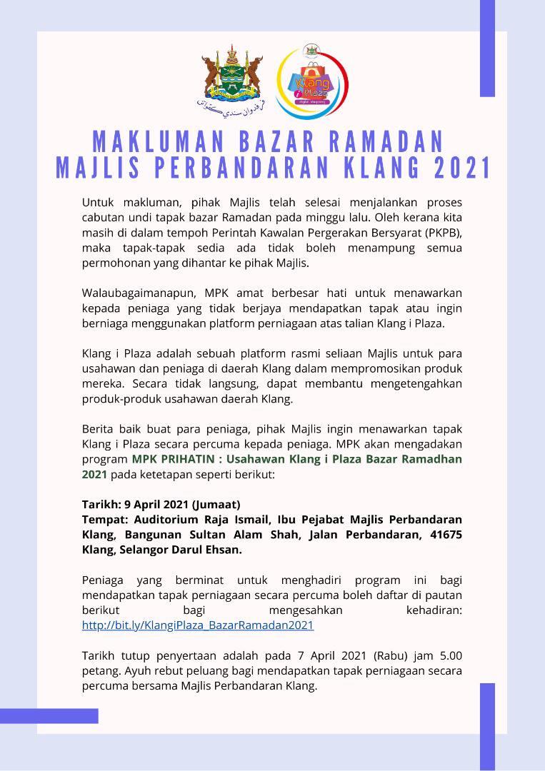 Bazar ramadhan tutup